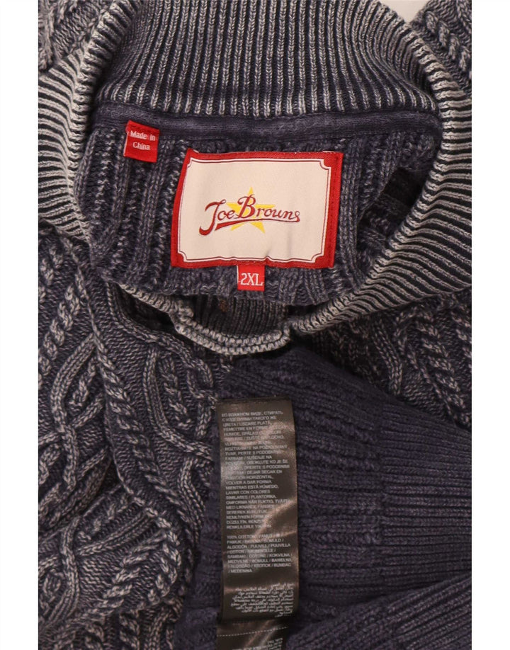 Męski sweter zapinany na guziki Joe Browns, 2XL, szara bawełna