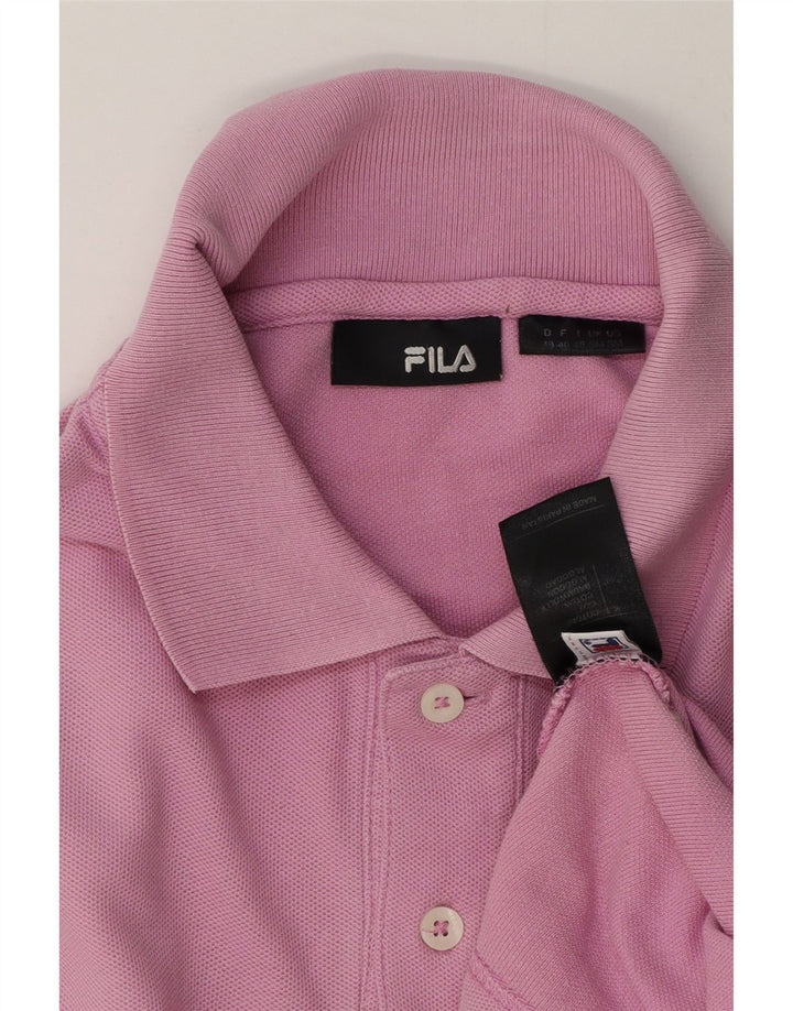 Męska koszulka polo Fila, mała, różowa, bawełniana