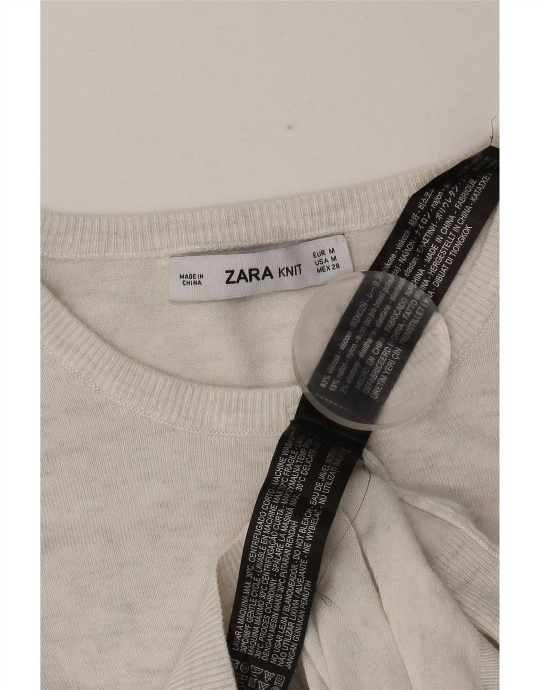 Sweter damski Zara Cardigan UK 12 Średni szary, nakrapiany wiskoza
