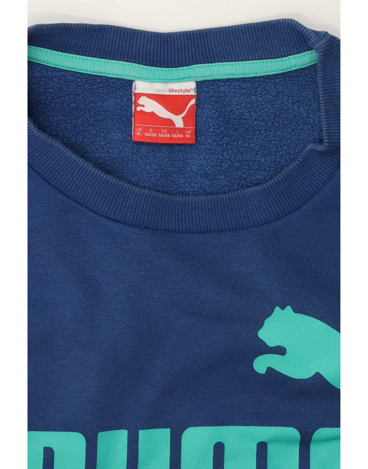 Męska bluza z grafiką Puma XL, niebieska