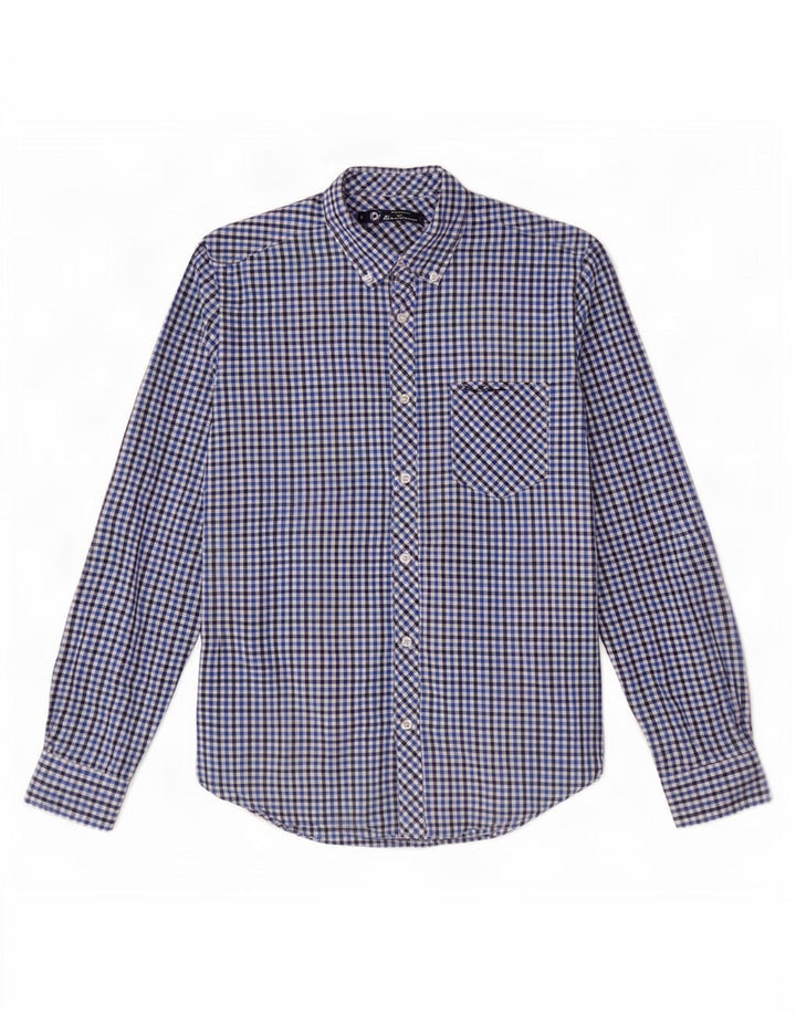 Koszula męska Ben Sherman, mała, bawełniana w kratkę, granatowa