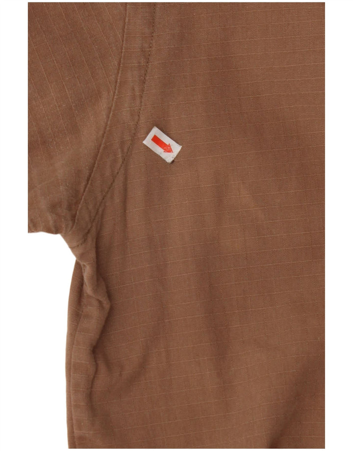 Koszula męska z krótkim rękawem JEEP XL, bawełniana w brązową kratę