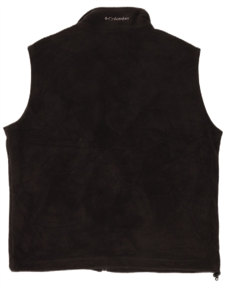 Damska kamizelka polarowa COLUMBIA UK 16, duża, czarna, poliester