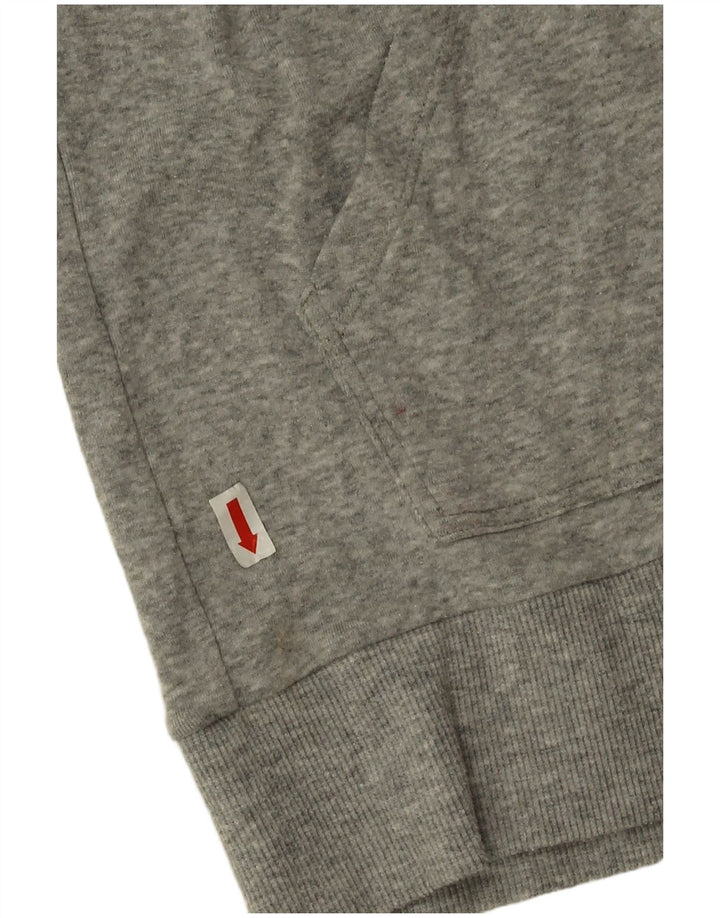 Męski sweter z kapturem i zamkiem Calvin Klein, średnioszary, bawełniany