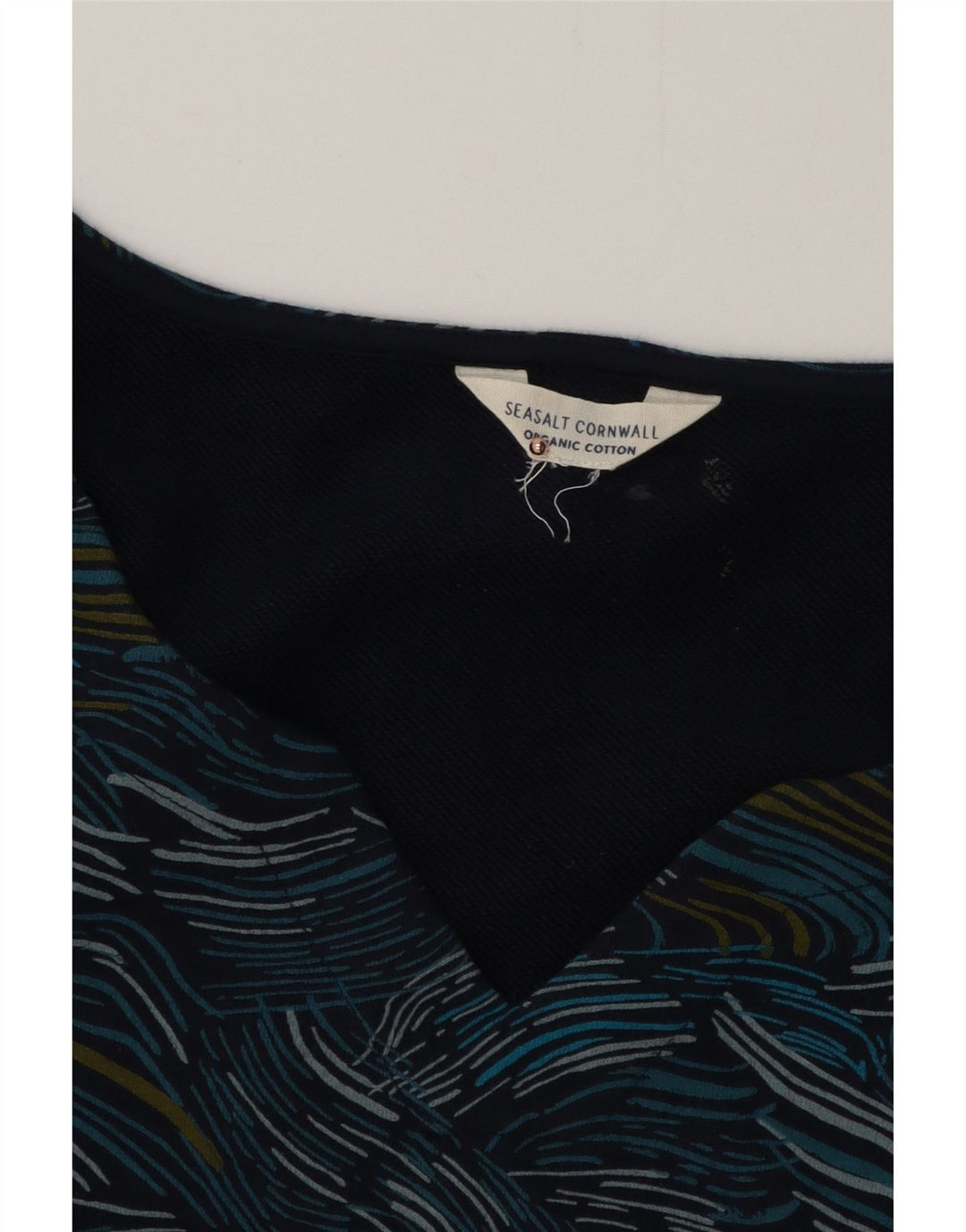 Damska sukienka typu shift SEASALT CORNWALL w abstrakcyjny wzór UK 16, duży niebieski