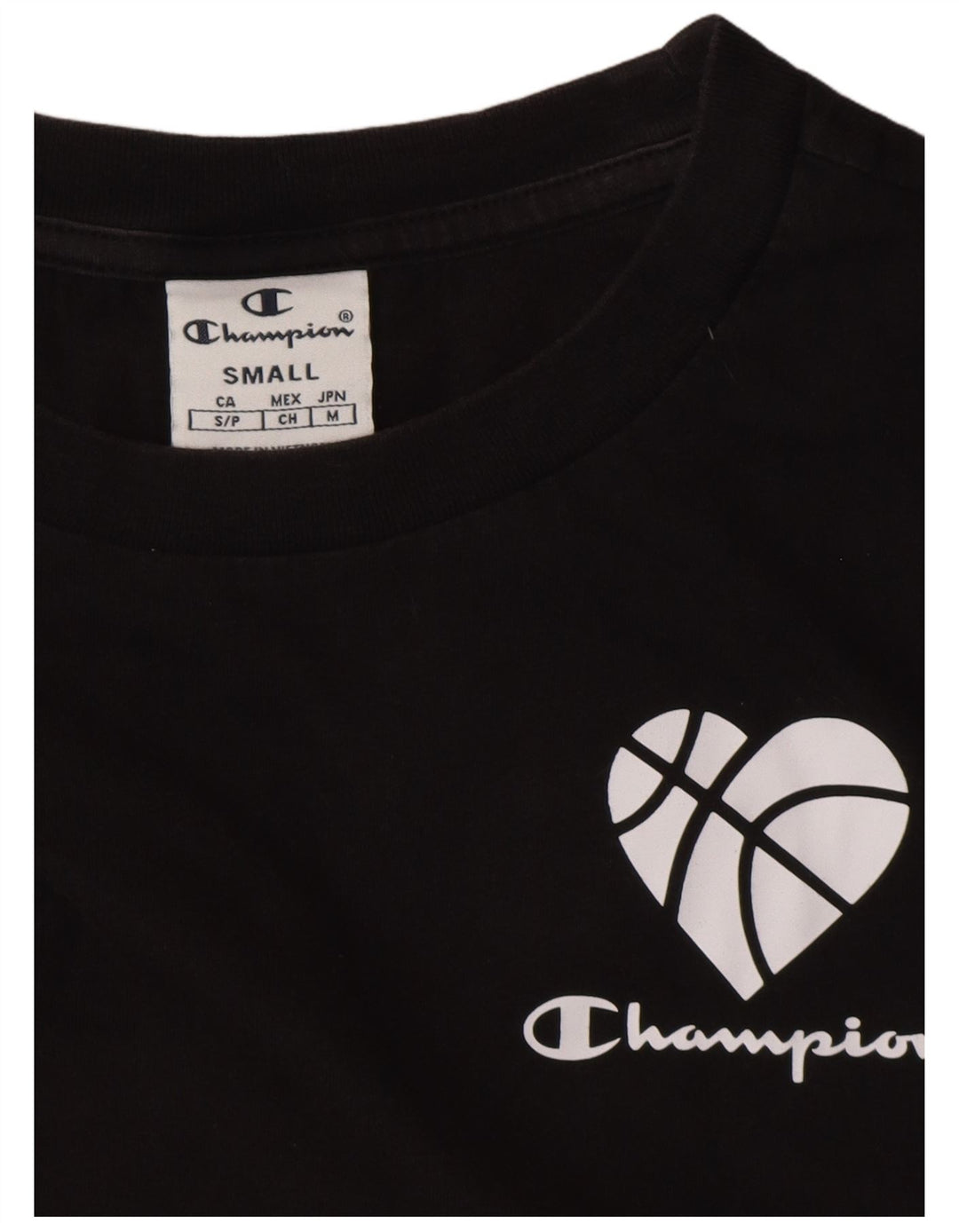 Damska koszulka CHAMPION Crop Oversize z grafiką Top UK 10 Small Black