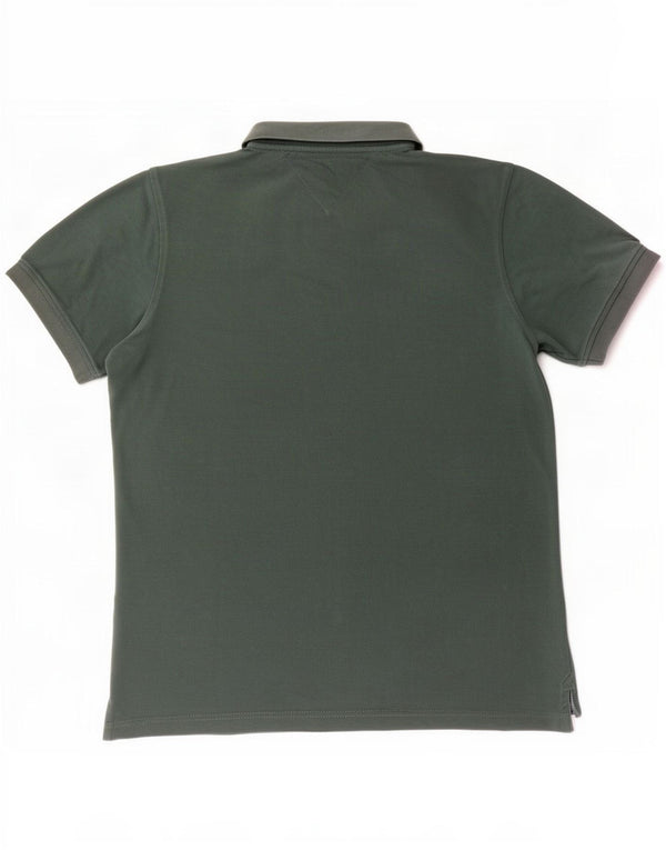Męska koszulka polo Slim Fit Tommy Hilfiger, duża, zielona bawełna