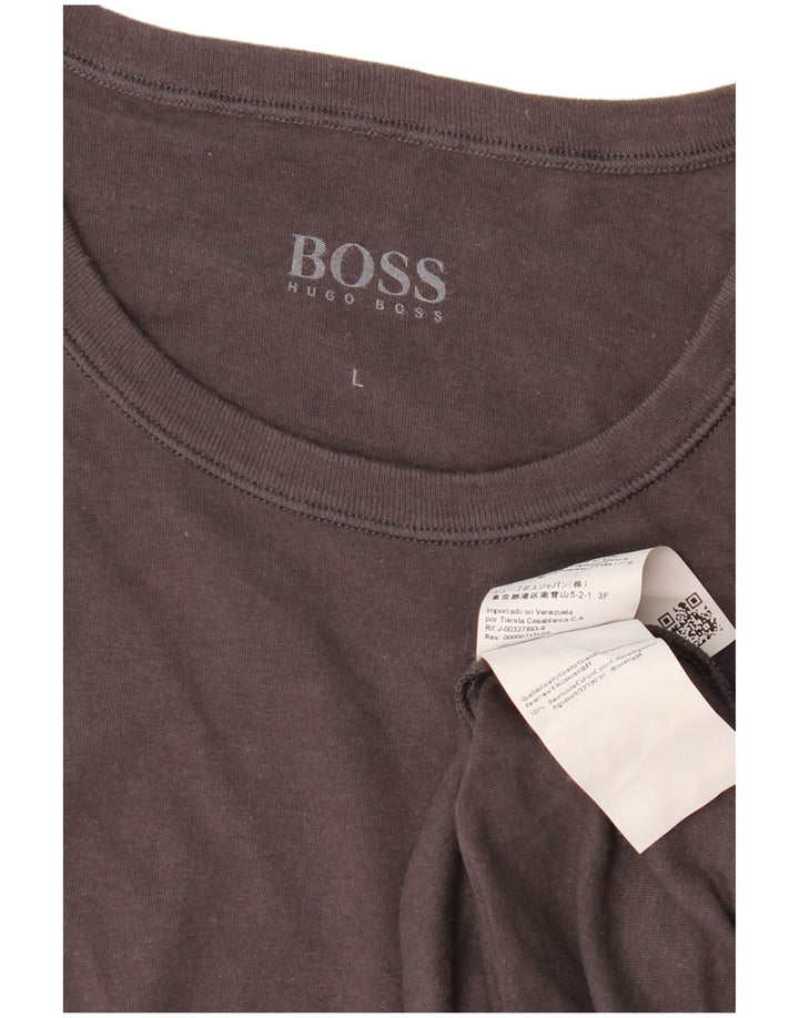 Męski T-shirt HUGO BOSS, duży, szary, bawełniany