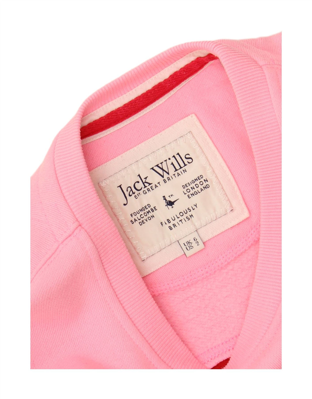JACK WILLS Womens Sweatshirt Jumper UK 6 XS Multicoloured Colourblock Vintage Jack Wills and Second-Hand Jack Wills from Messina Hembry 
