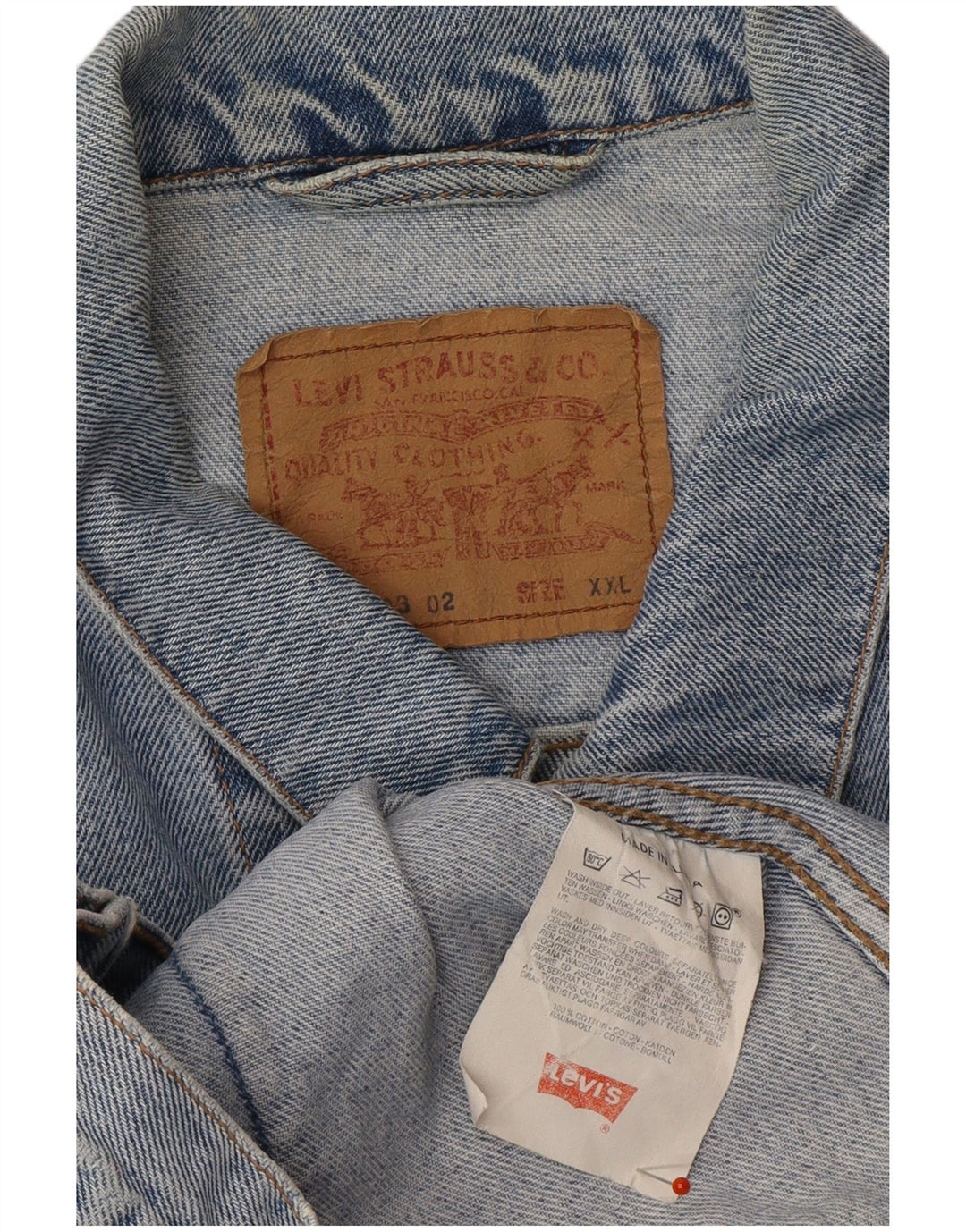 LEVI'S Mens Denim Jacket UK 44 2XL Blue Cotton