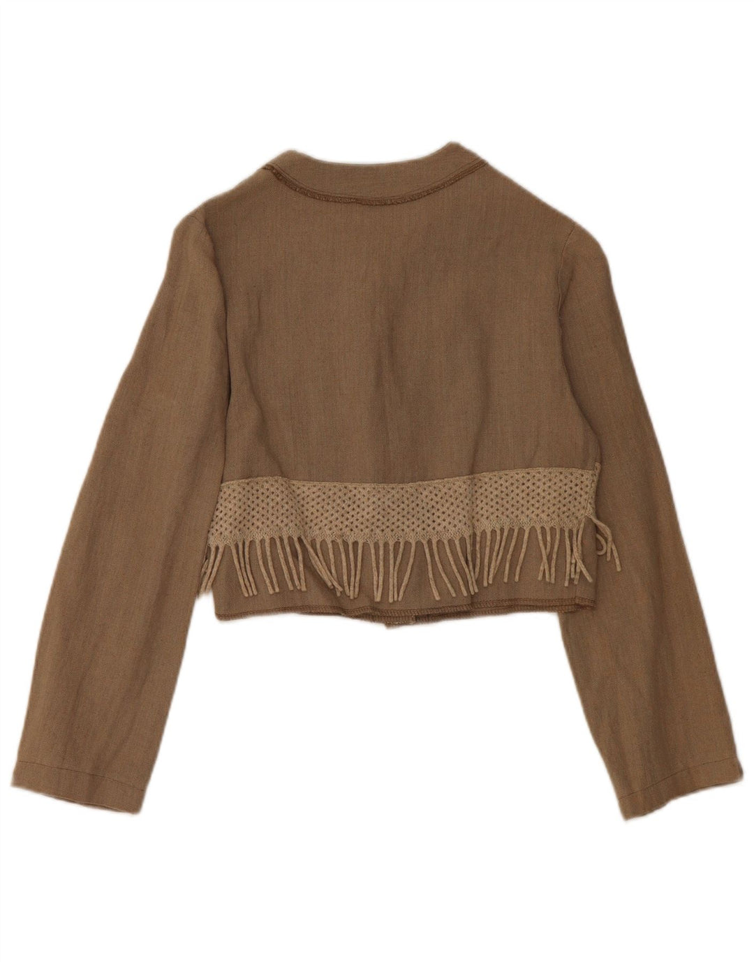 Top damski w stylu vintage, bolerko UK 10, mały beż