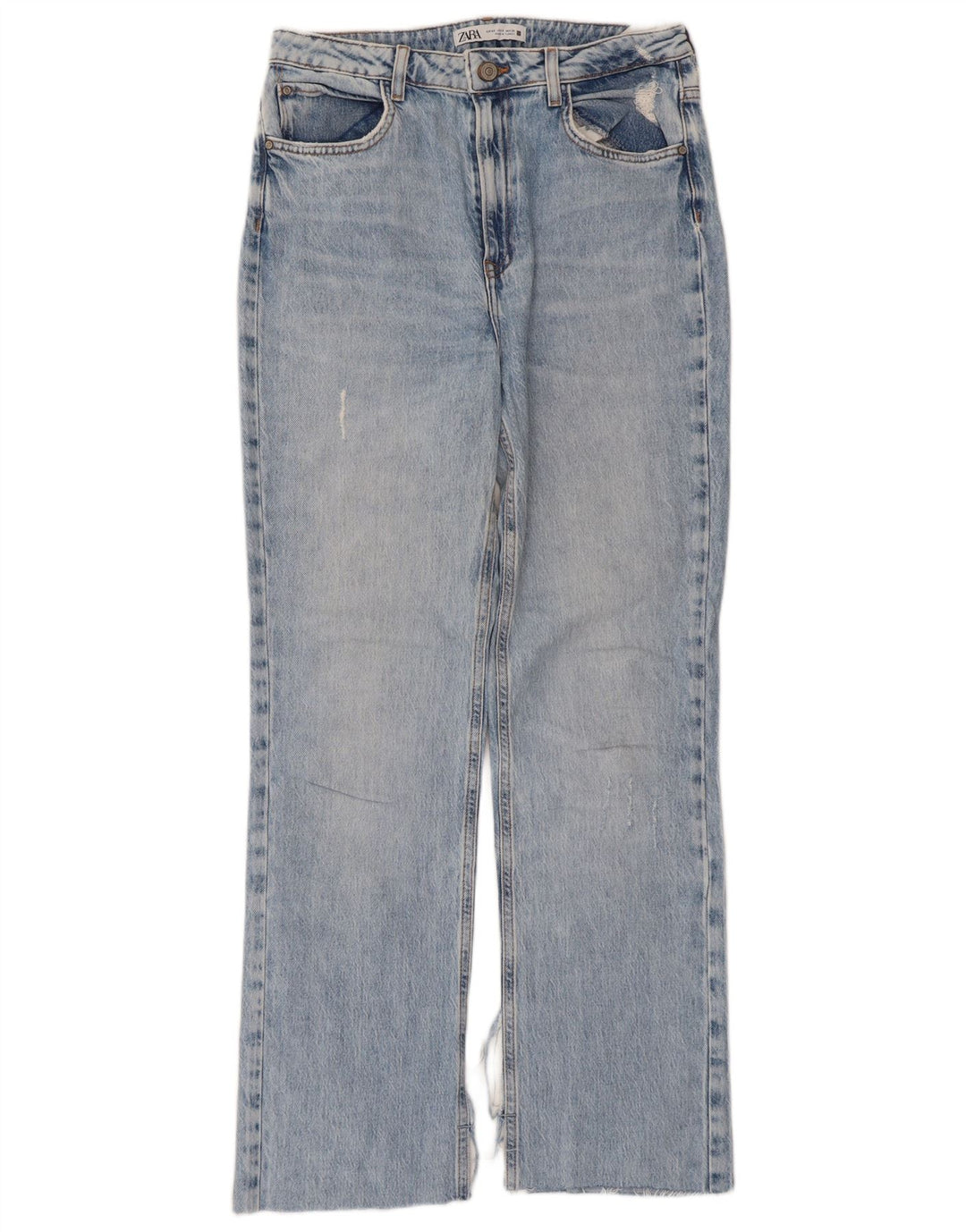 Damskie proste dżinsy Zara EU 40 Medium W30 L28 Niebieskie bawełniane
