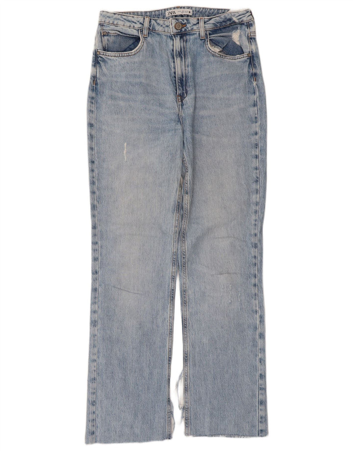 Damskie proste dżinsy Zara EU 40 Medium W30 L28 Niebieskie bawełniane