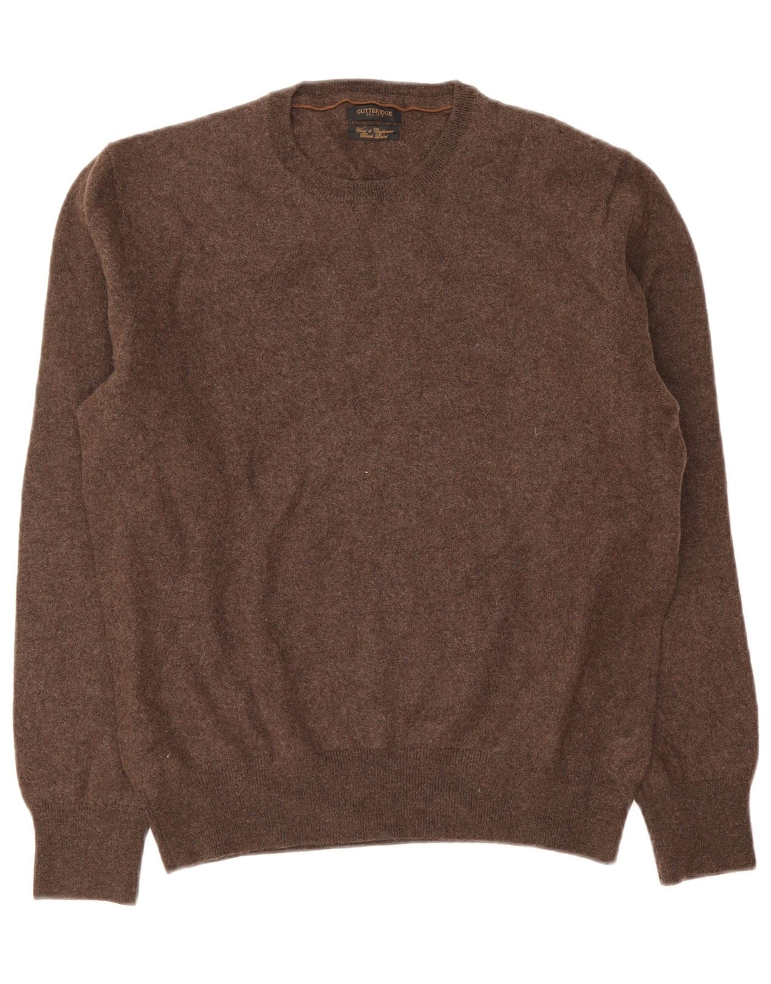 Sweter damski Gutteridge z okrągłym dekoltem UK 18 XL, brązowa wełna