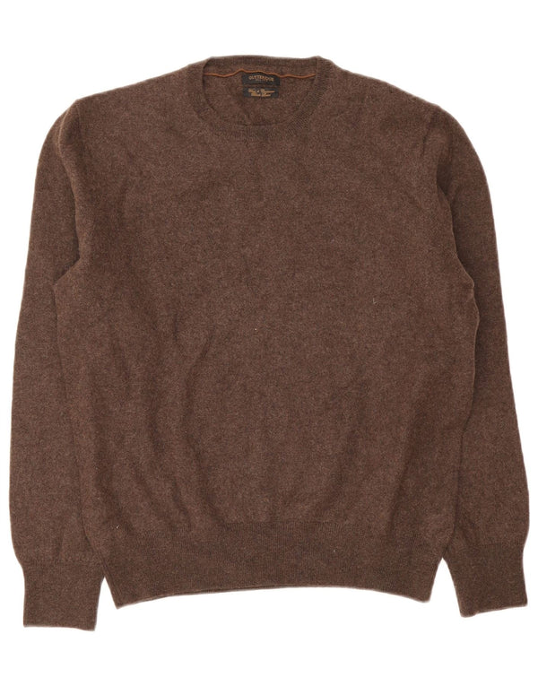 Sweter damski Gutteridge z okrągłym dekoltem UK 18 XL, brązowa wełna