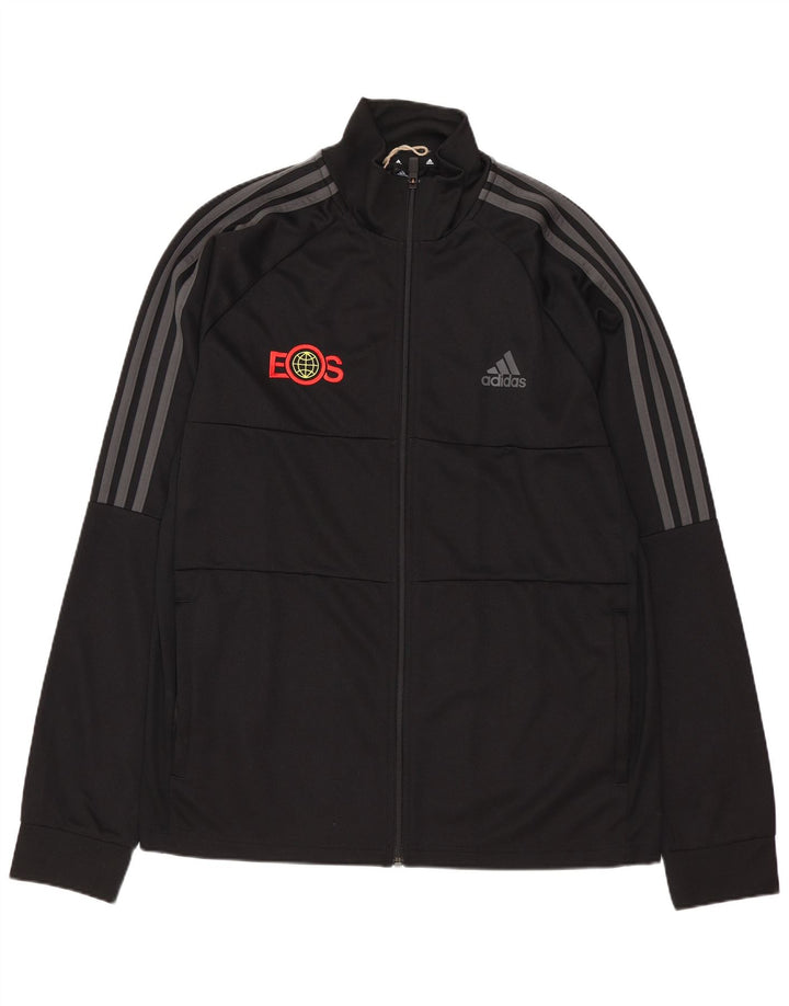 Męska bluza dresowa Aeroready z grafiką ADIDAS, duża, czarna, poliestrowa