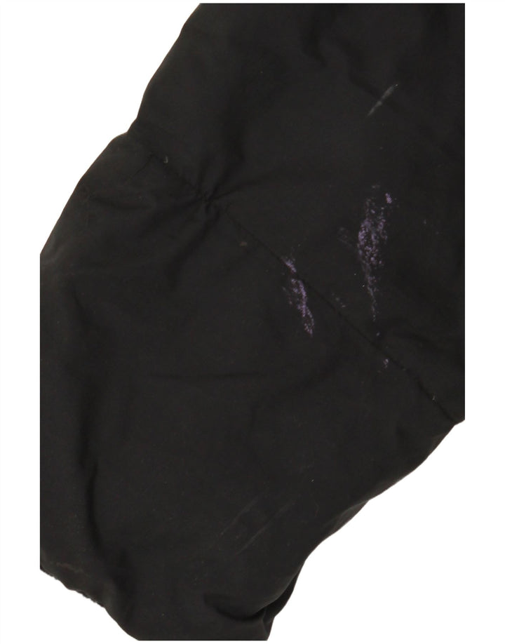 Damska, obszerna, wyściełana kurtka z kapturem ADIDAS UK 10, mała, czarna, z poliestru