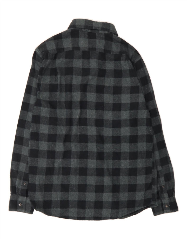 LEE Mens Regular Fit Flannel Shirt Medium Navy Blue Gingham Cotton Vintage Lee and Second-Hand Lee from Messina Hembry 