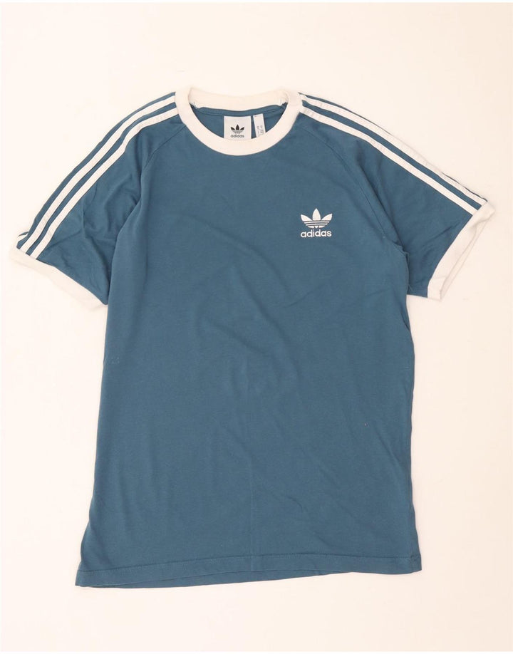 Adidas Męska koszulka Top Medium Blue Colorblock Cotton