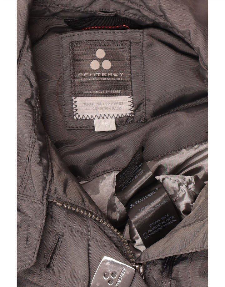 Damska wyściełana kurtka PEUTEREY IT 46, duża, szara, poliamidowa, klasyczna