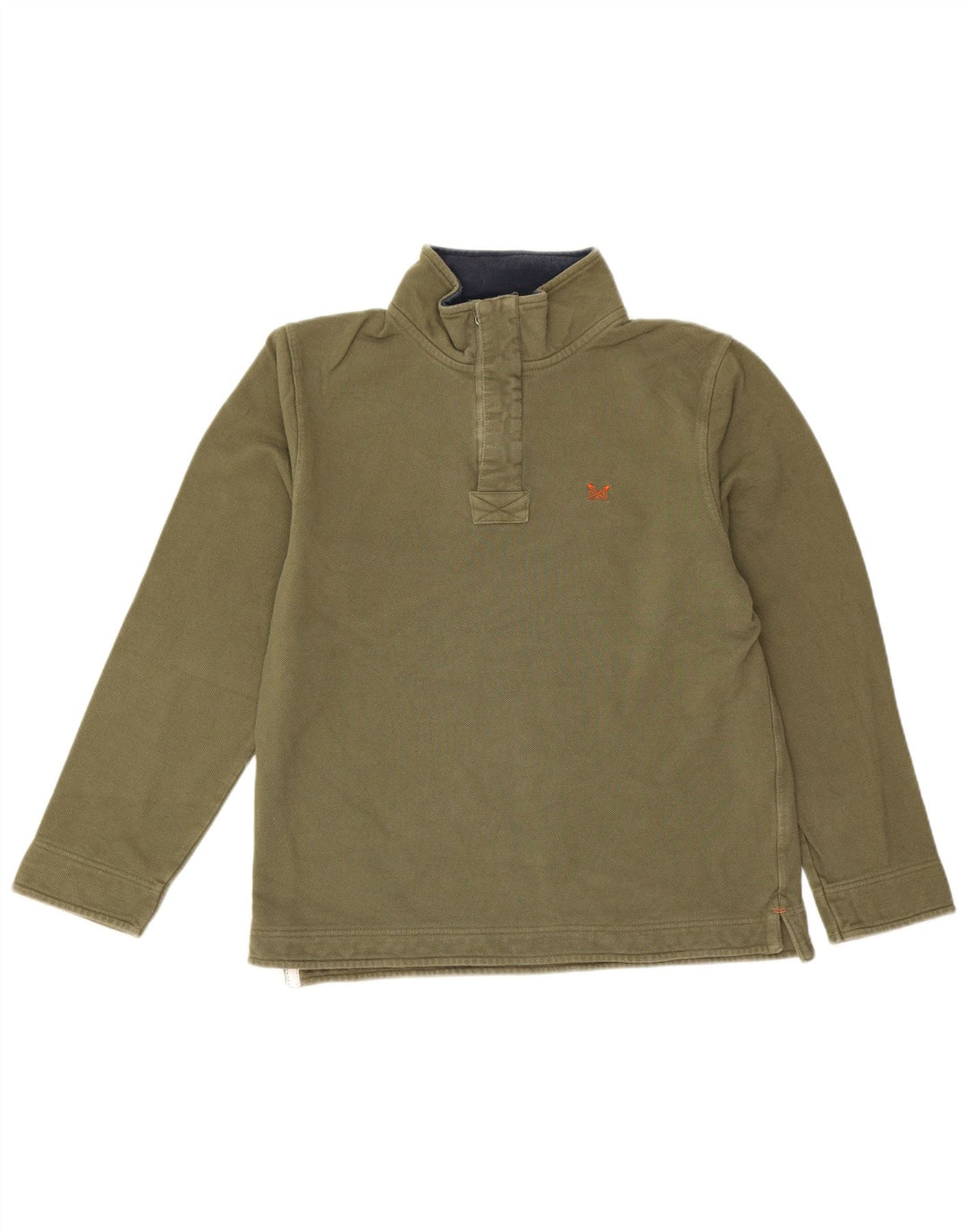 Crew Clothing Męska bluza z kapturem i zamkiem błyskawicznym, średnia bawełna khaki