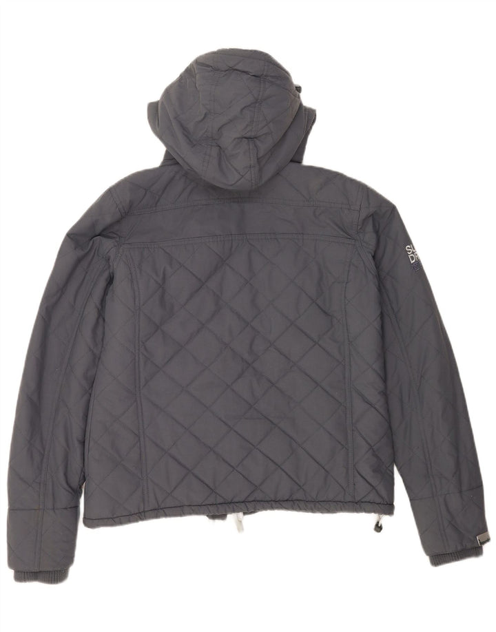 Damska wiatrówka z kapturem Superdry UK 40, duża, szara