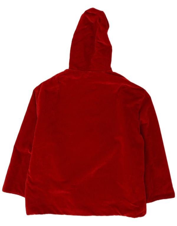 Marni Womens Hooded Windbreaker Jacket UK 20 2XL Burgundy