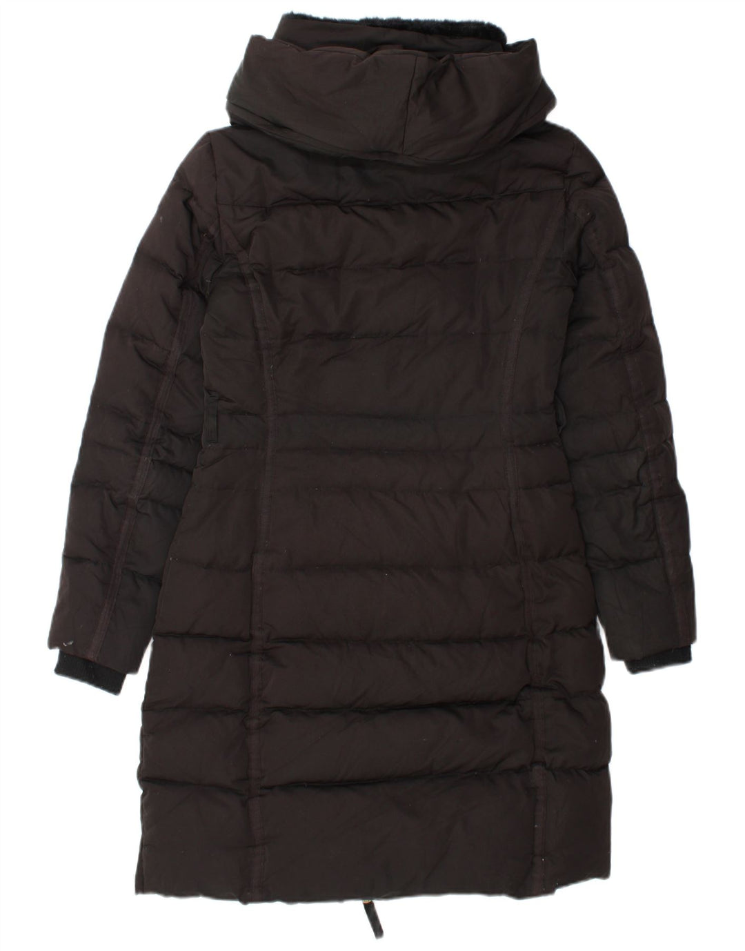 Damski ocieplany płaszcz Zara UK 10, mały, czarny poliester