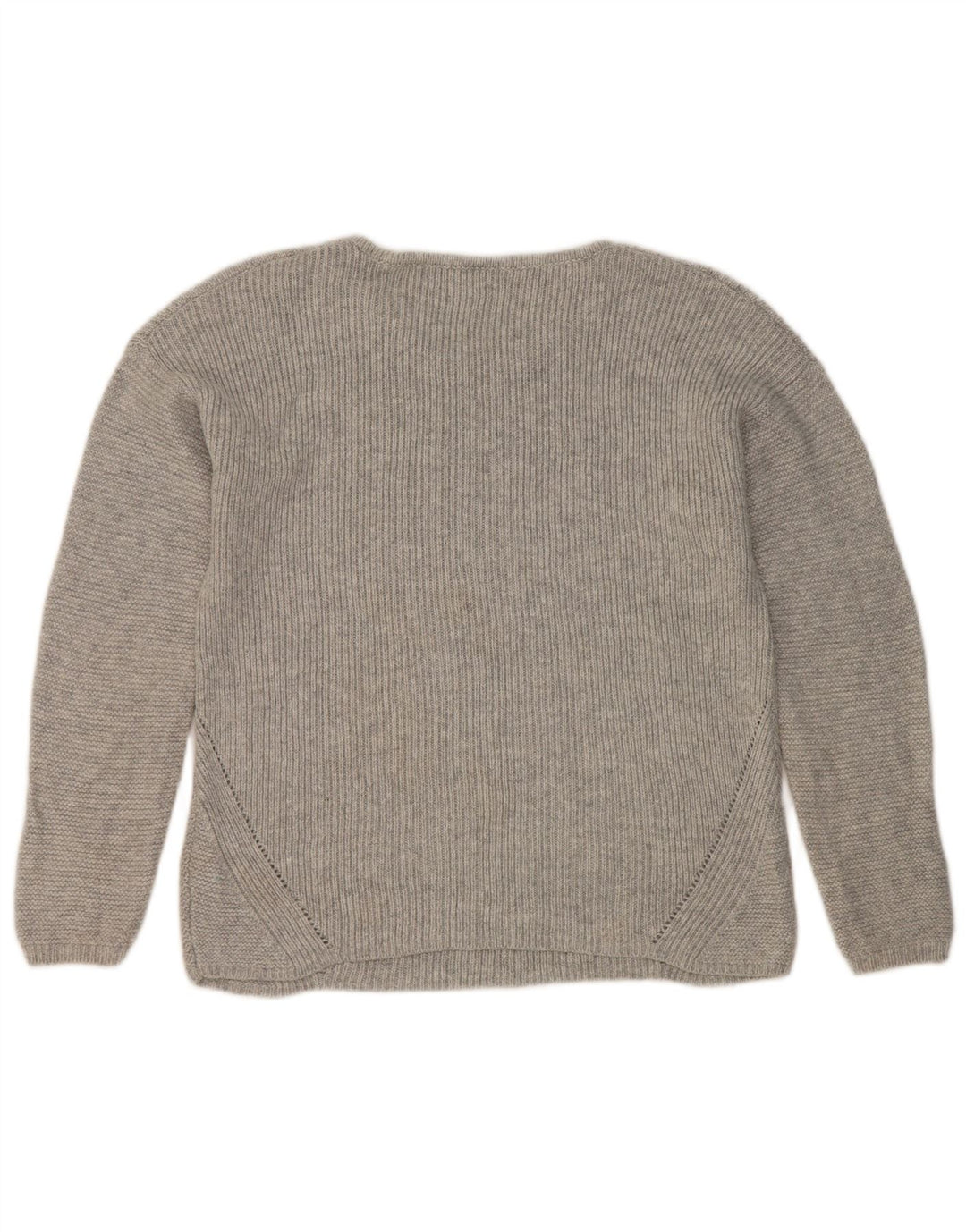Marks & Spencer Damski sweter z dekoltem w łódkę, UK 12, średni srebrny