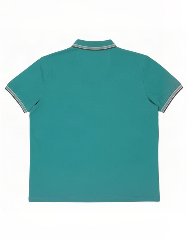Męska koszulka polo Hugo Boss 3XL, turkusowa, bawełniana w paski