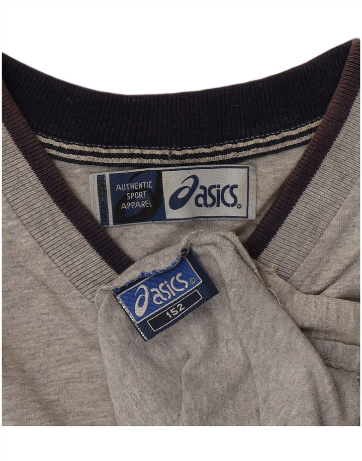 ASICS Boys T-Shirt Top 11-12 Years Grey Cotton