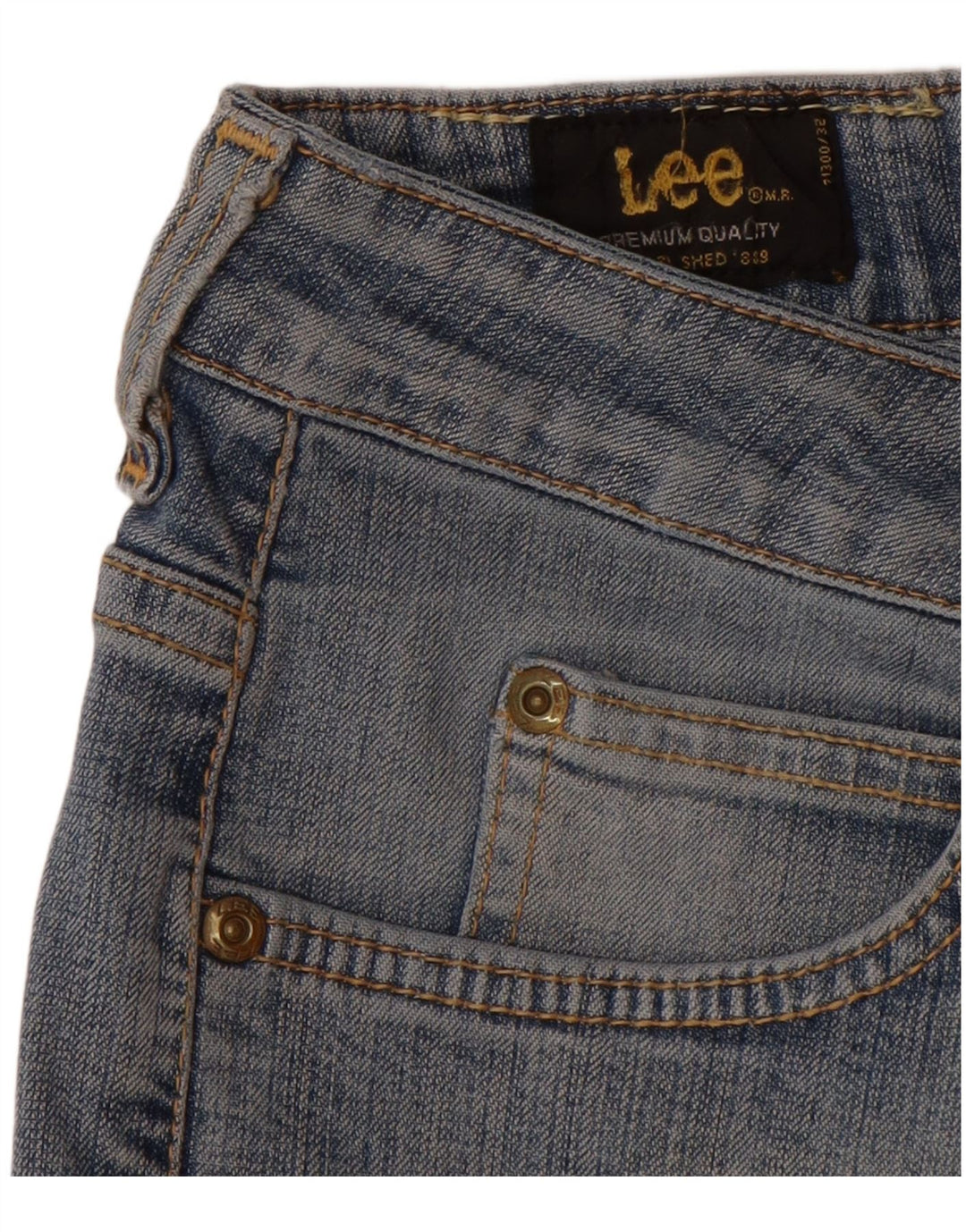 Damskie jeansy LEE Cameron Straight W32 L28 Niebieskie bawełniane