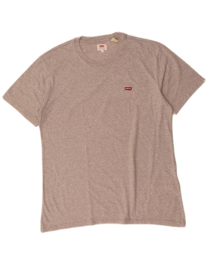 Męski T-shirt Levi's Top, duży, szary, bawełniany
