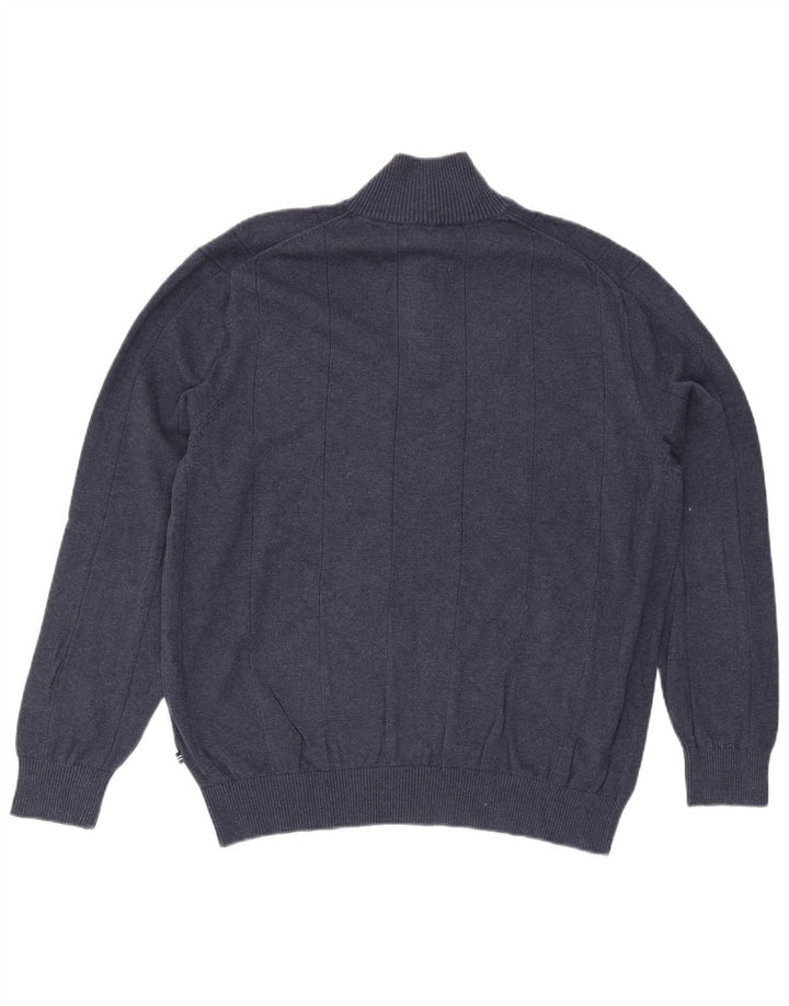 Męski sweter zapinany na guziki Nautica XL, granatowy, bawełniany