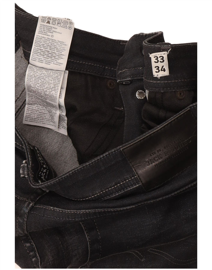 Męskie dżinsy Jack & Jones Tim Slim W33 L34 Szara bawełna