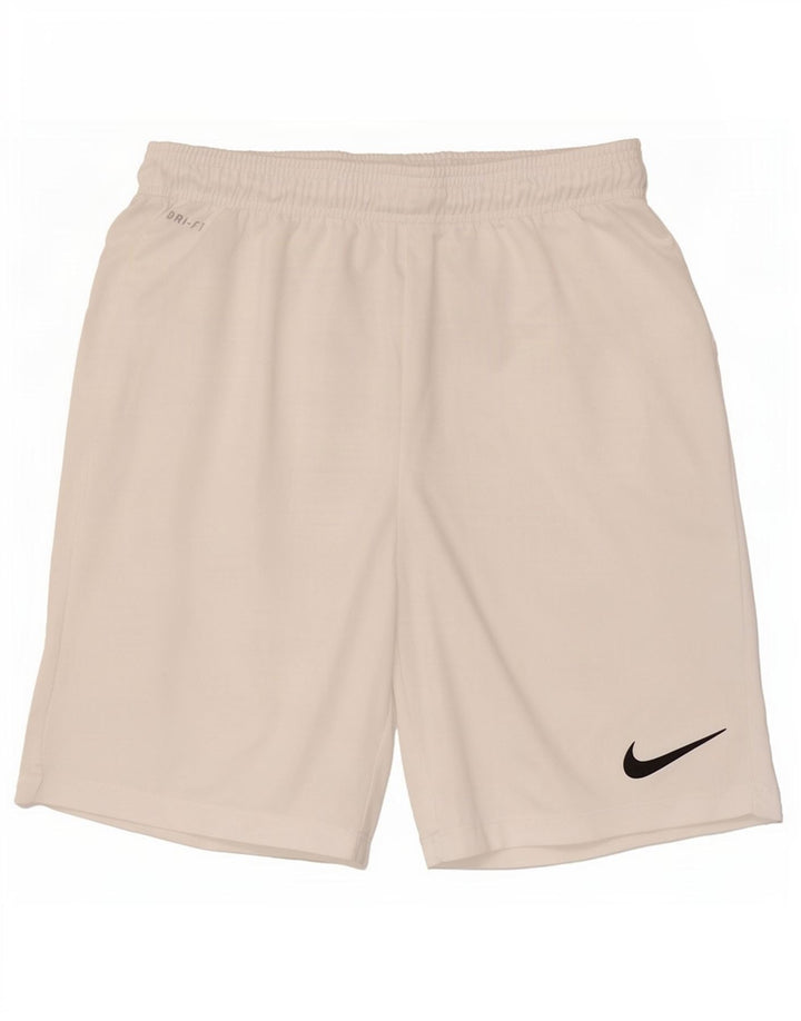 Męskie spodenki sportowe Nike Dri Fit, średni biały poliester