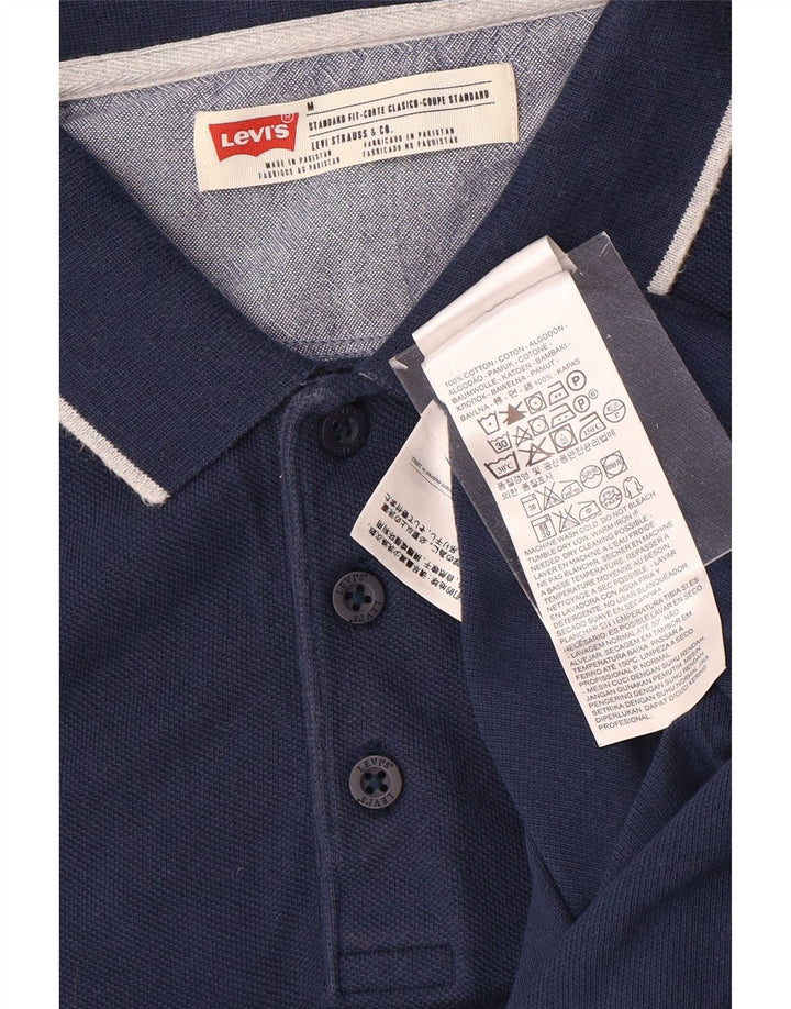 Męska koszulka polo LEVI'S Coupe o standardowym kroju, średnia, granatowa, bawełniana