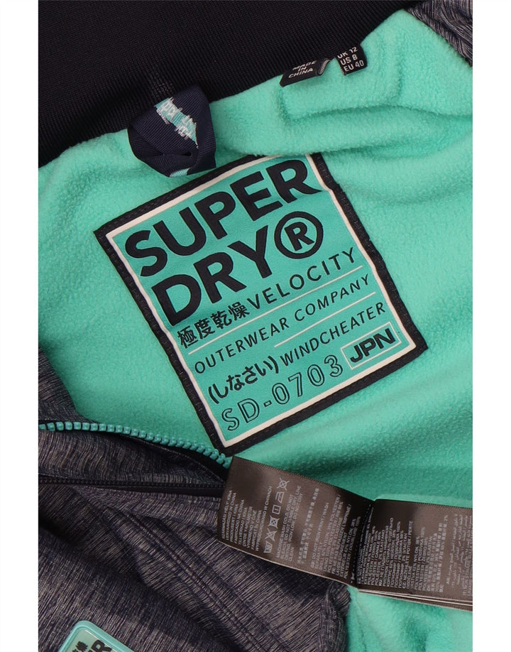 Damska kurtka wiatrówka Superdry UK 12, średni granat