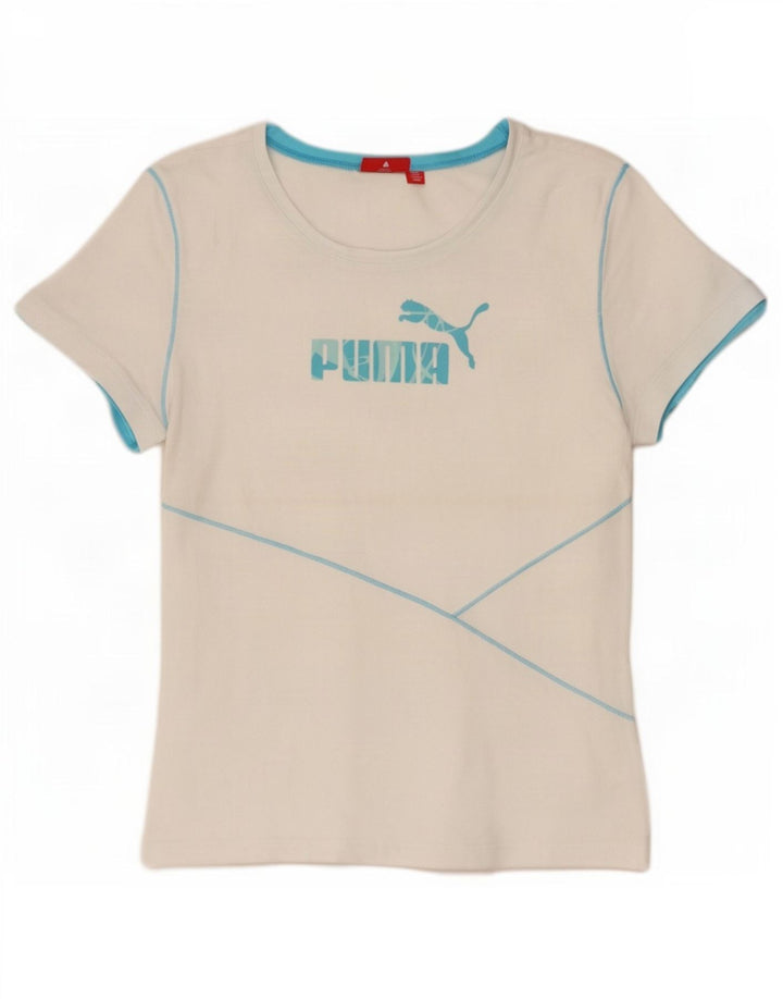 Damska koszulka z grafiką Puma Top UK 14, duża, biała
