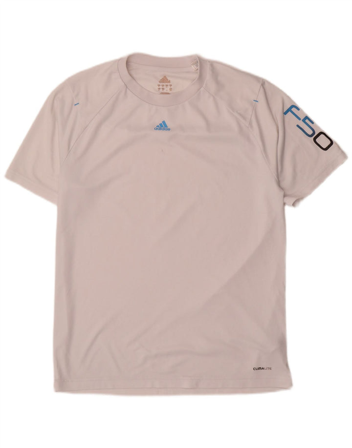 Męska koszulka z grafiką Adidas F50 Top, średnia, biała, poliestrowa