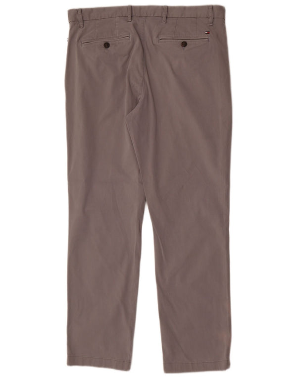 Męskie proste spodnie chino Zara W34 L29 Szara bawełna