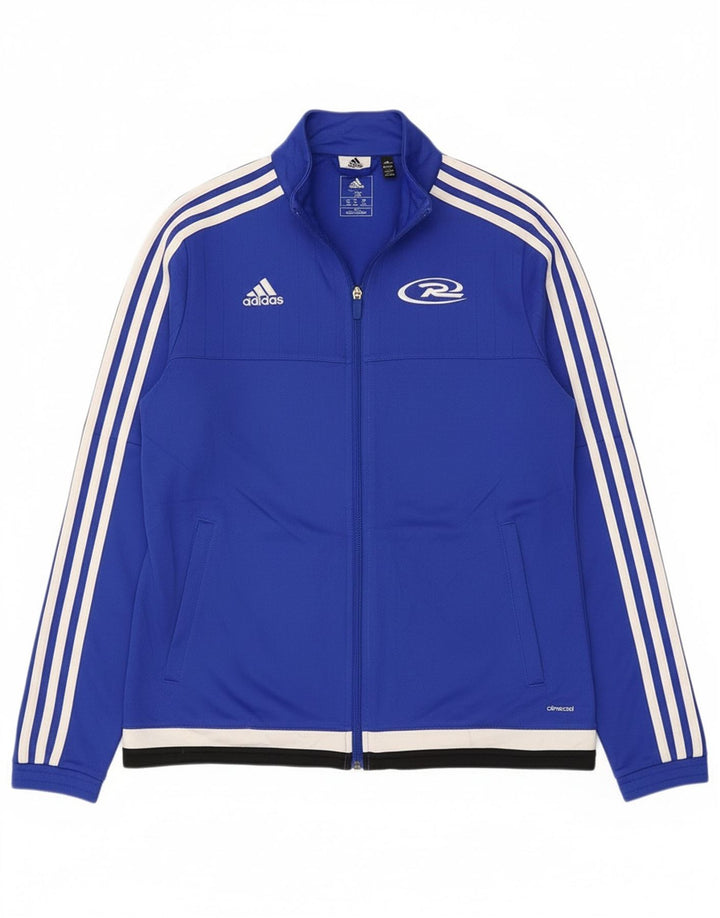 Kurtka damska adidas Royal White Graphic Tracksuit Top Jacket UK 12/14 Średni niebieski