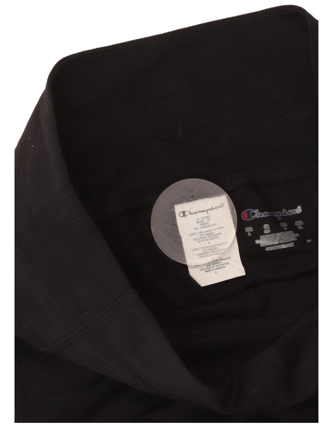 Damskie legginsy Capri CHAMPION UK 14, duże, czarne, poliestrowe