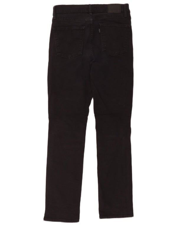 Damskie jeansy Levi's 724 z wysokim stanem, bardzo obcisłe W30 L30, czarna bawełna