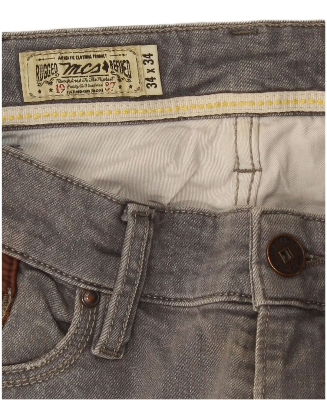 Męskie jeansy zwężane Marlboro Classics W34 L30 szare