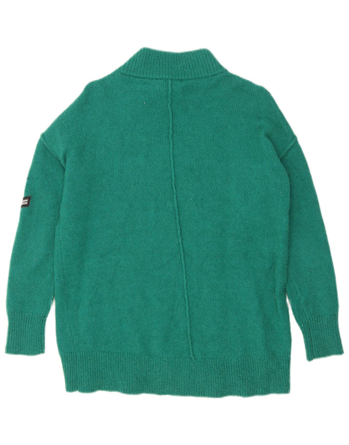 Damski sweter oversize MINT VELVET z golfem UK 10 Small Green