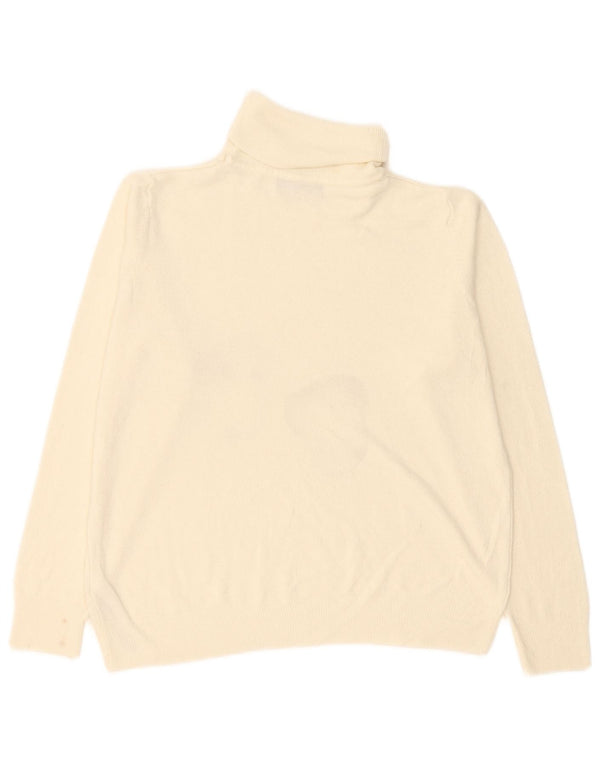 Marks & Spencer Damski sweter z golfem UK 18 XL Beżowy Akryl
