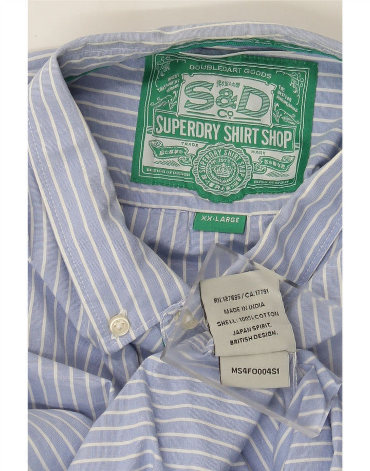 Koszula męska Superdry 2XL, bawełniana w niebieskie paski