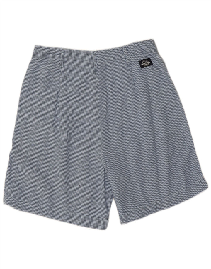 Damskie spodenki chino z wysokim stanem DOCKERS US 12, duże W28 w niebieską kratkę