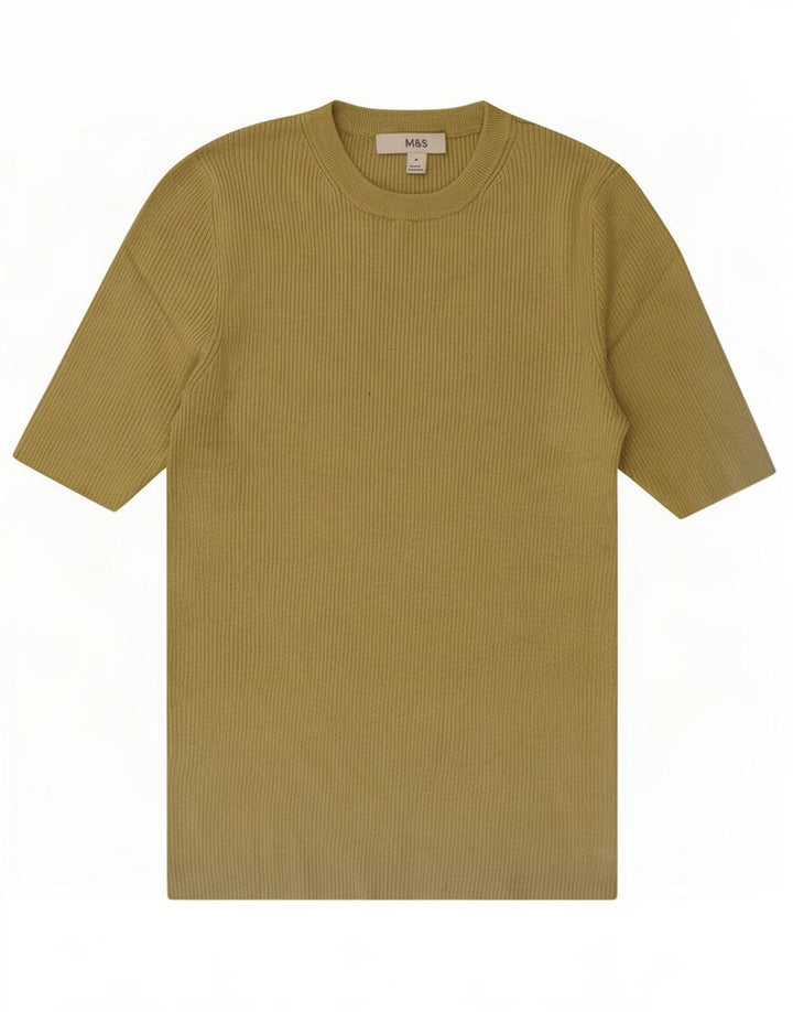 Marks & Spencer Damski top z rękawem 3/4, UK 12, średni khaki
